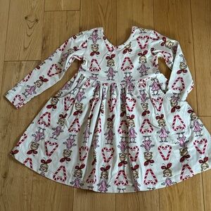 Hanna Andersson Grinch Cindy Lou Skater Dress Sz 3Y